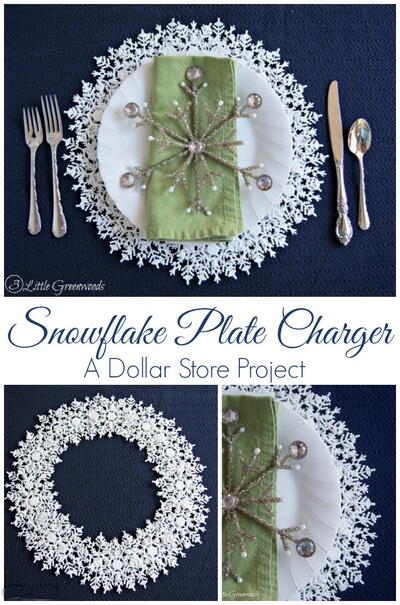 Diy Snowflake Plate Charger (an Easy Christmas Tablescape Idea)