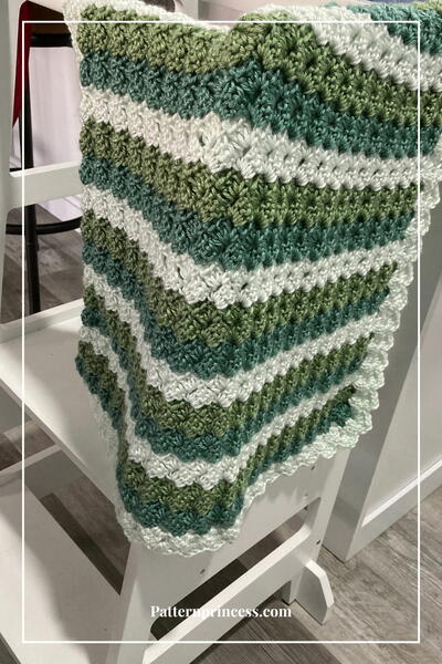 Crochet Simple Sea Glass Baby Blanket Pattern