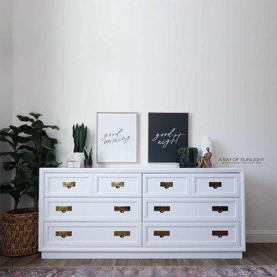 Glossy White Dresser