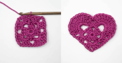 How To Crochet A Granny Heart