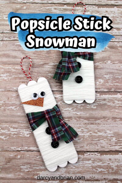 Popsicle Stick Snowman Craft