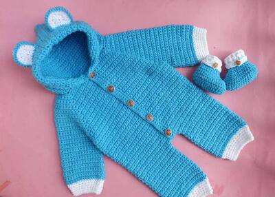 Baby Suite Overall Hooded New Pattern Include All Sizes