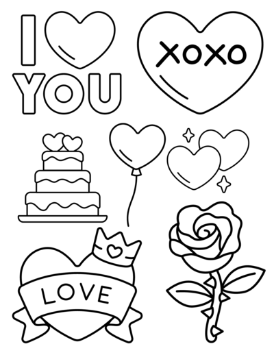 Print These Free I Love You Coloring Pages