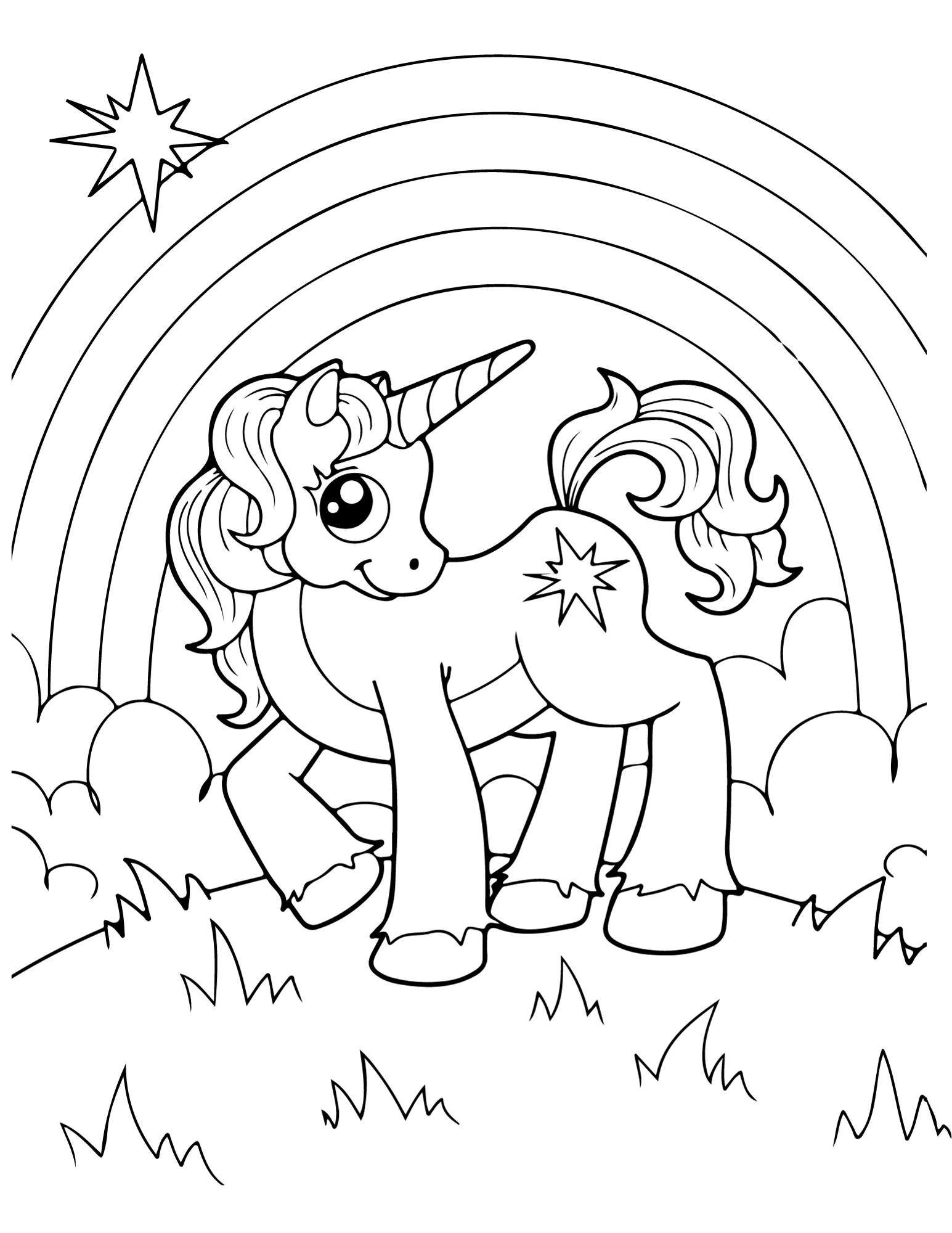 15 Magical Unicorn Coloring Pages {Print for Free}