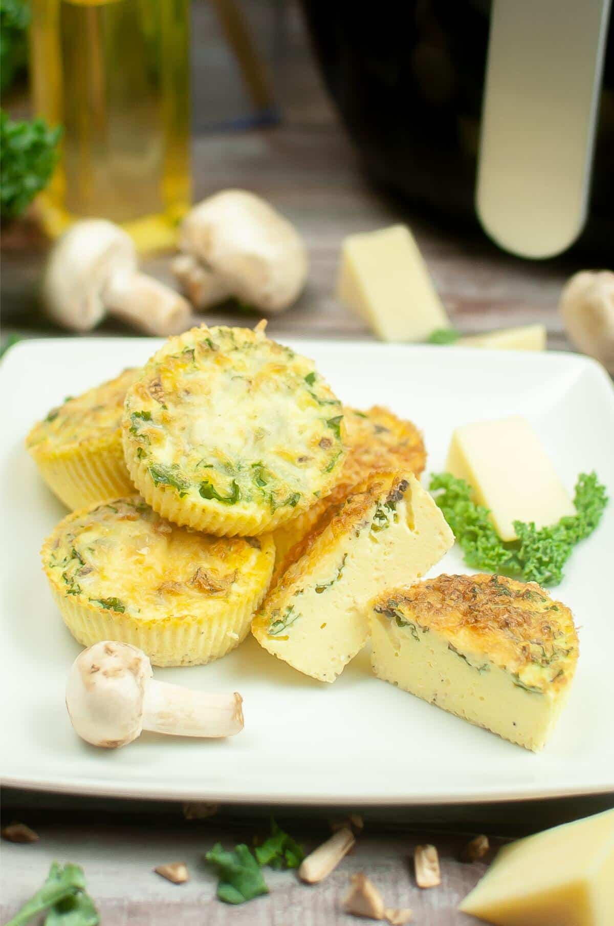 Air Fryer Kale And Mushroom Egg Bites {starbucks Copycat Recipe