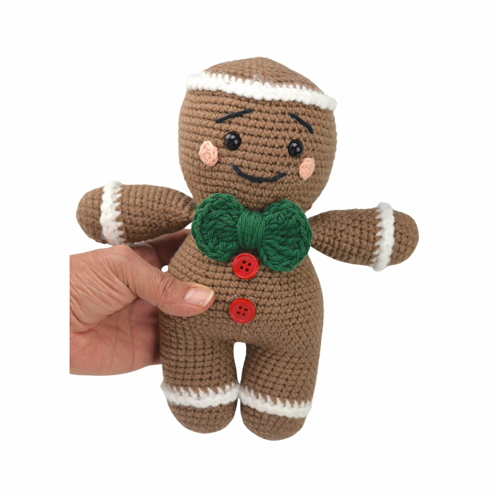 Free No Sew Crochet Gingerbread Man | FaveCrafts.com