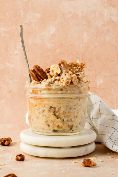 Pecan Pie Overnight Oats | FaveGlutenFreeRecipes.com