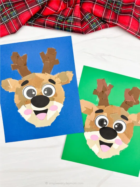 Torn Paper Reindeer Craft | AllFreeKidsCrafts.com