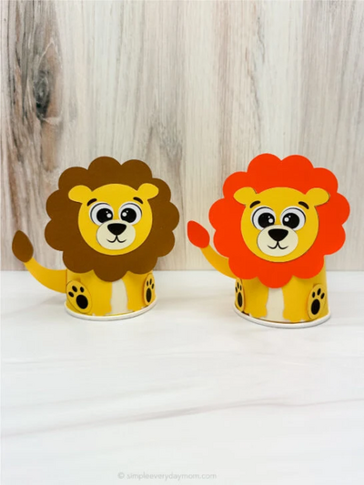 Lion Paper Cup Craft