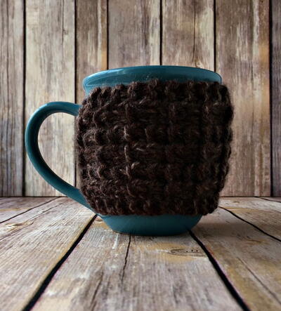 Quick Knit Coffee Cozy