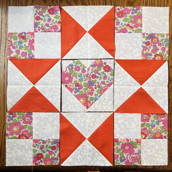 Heart Star Block | FaveQuilts.com