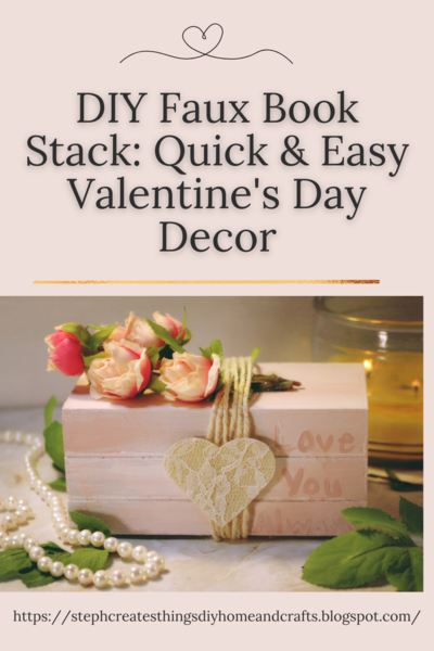 Diy Faux Book Stack: Quick & Easy Valentine's Day Decor
