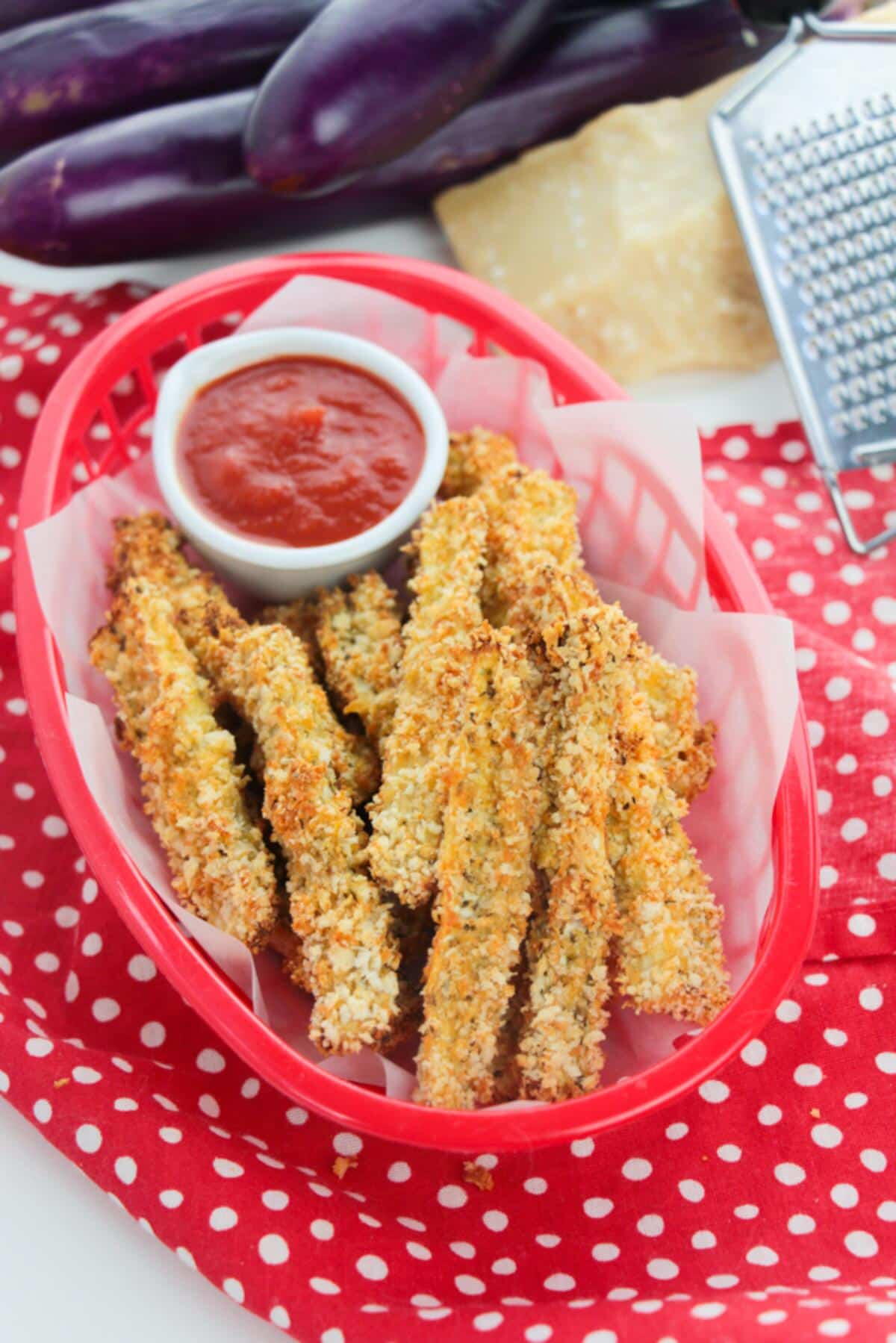 Panko Eggplant Fries With Parmesan Recipe