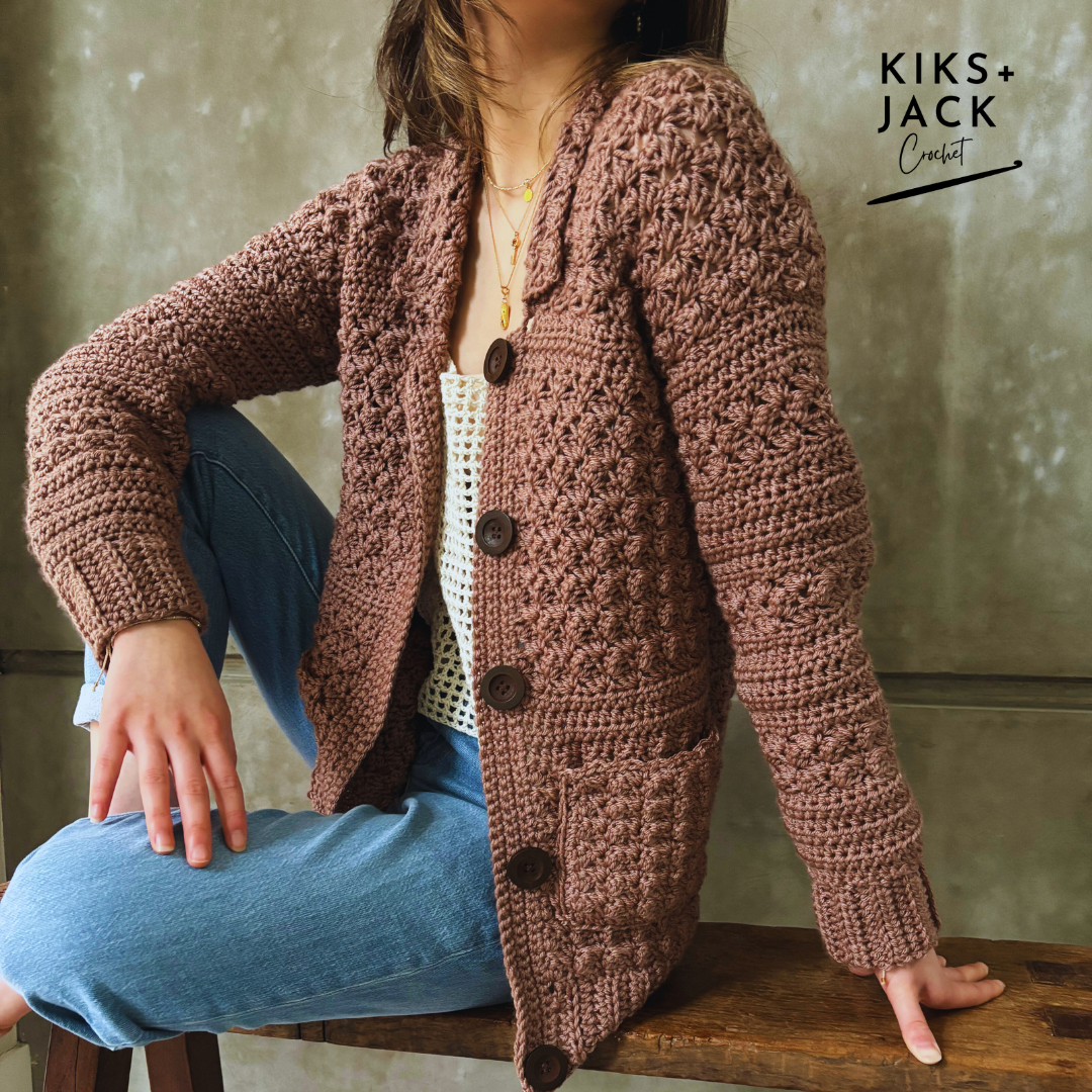 Buttoned Crochet Grandpa Coat Cardigan | AllFreeCrochet.com