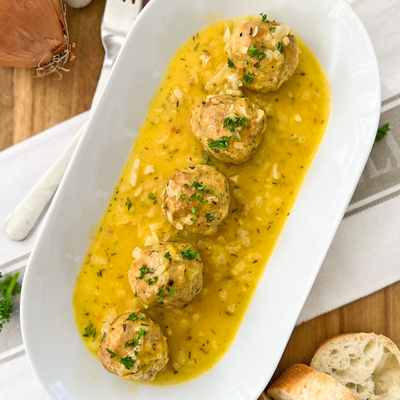 Incredible White Bean “meatballs” | Spanish-style In Onion Sauce