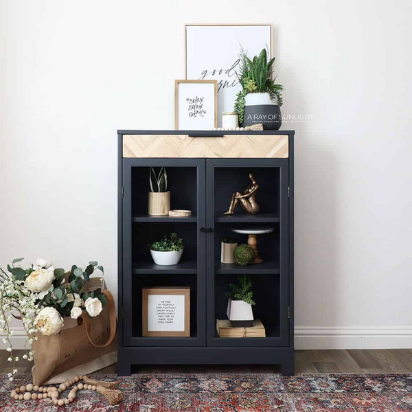 Cute Black Cabinet Makeover