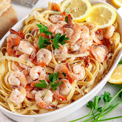 Garlic Butter Shrimp Pasta Recipe