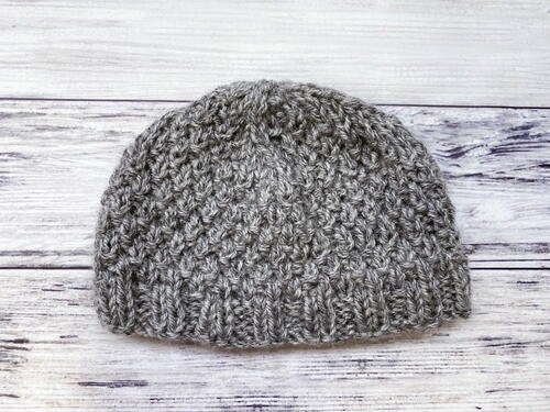 Seed Stitch Newborn Knitted Hat