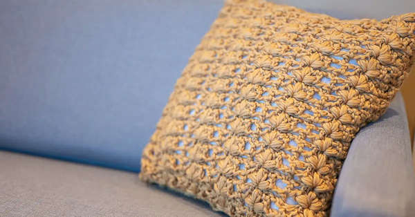Crochet Flower Pillow Cover Pattern