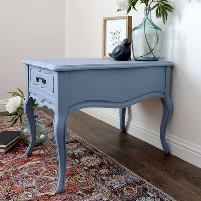 Blue Painted End Table