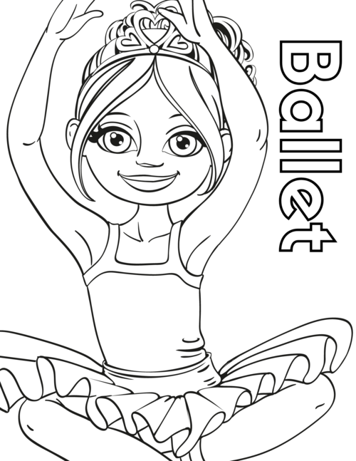  Free Printable Ballerina Coloring Pages