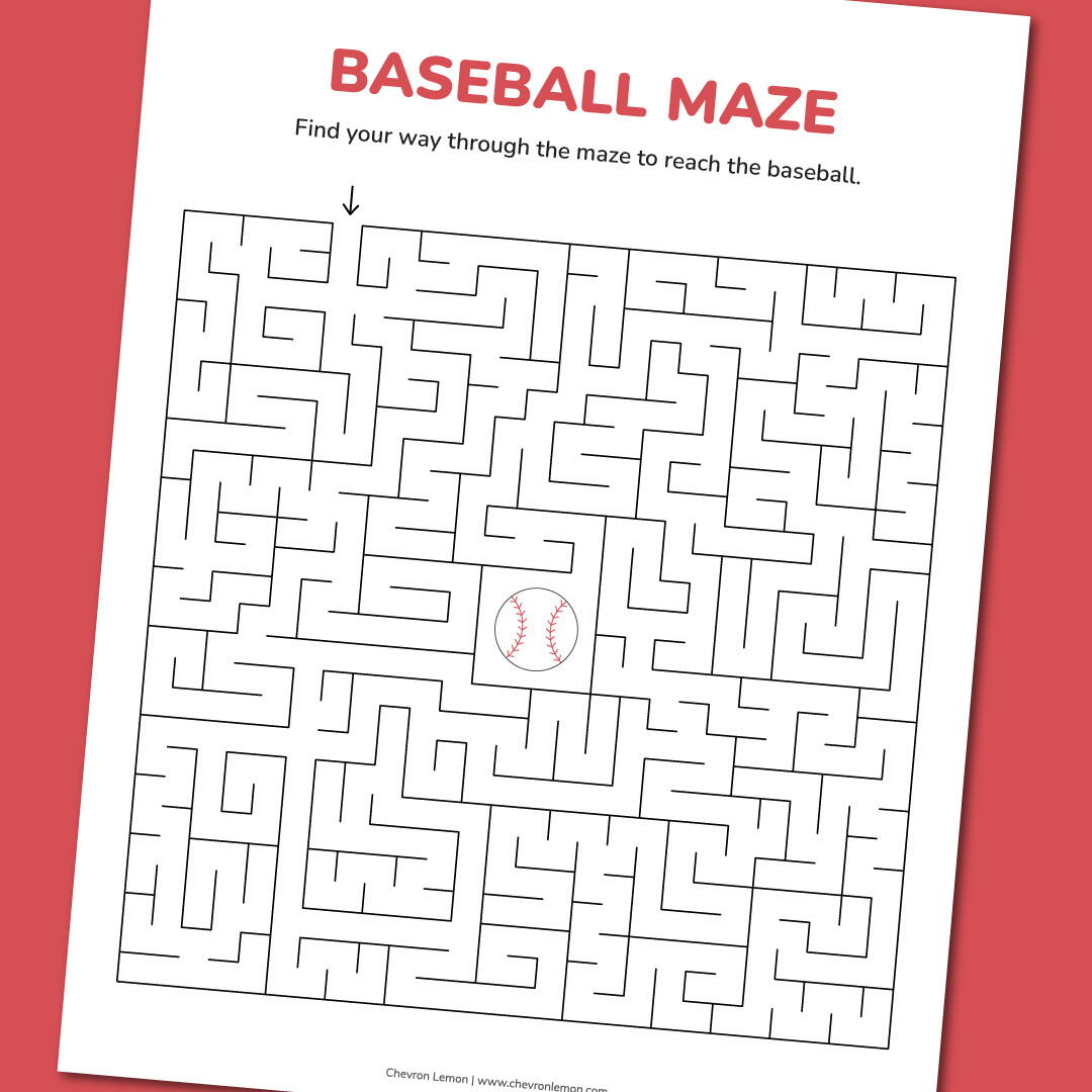 Printable Baseball Maze | AllFreeKidsCrafts.com