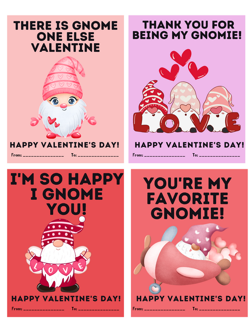 Free Printable Gnome Valentines