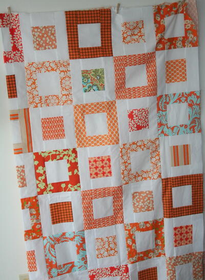 Orange Obsessed Quilt Block Pattern