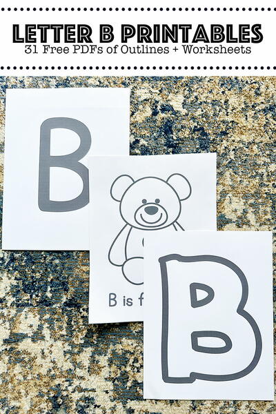 Letter B Printable Outline For Letter B Crafts