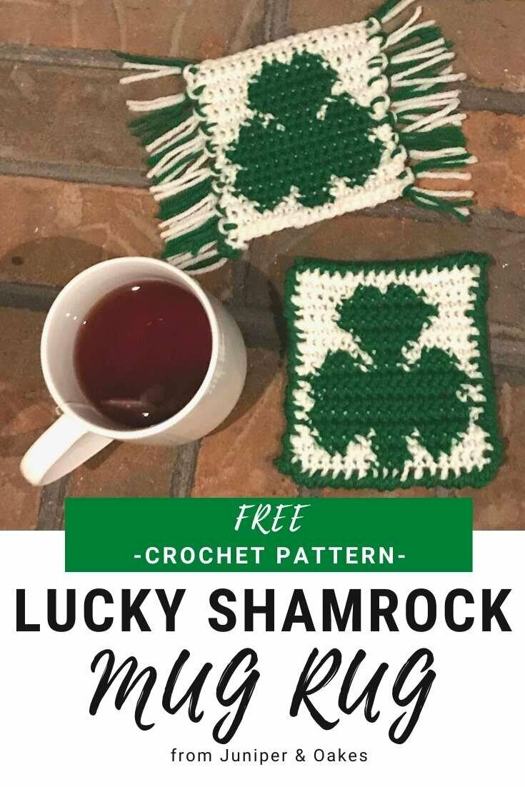 Lucky Shamrock Mug Rug | FaveCrafts.com