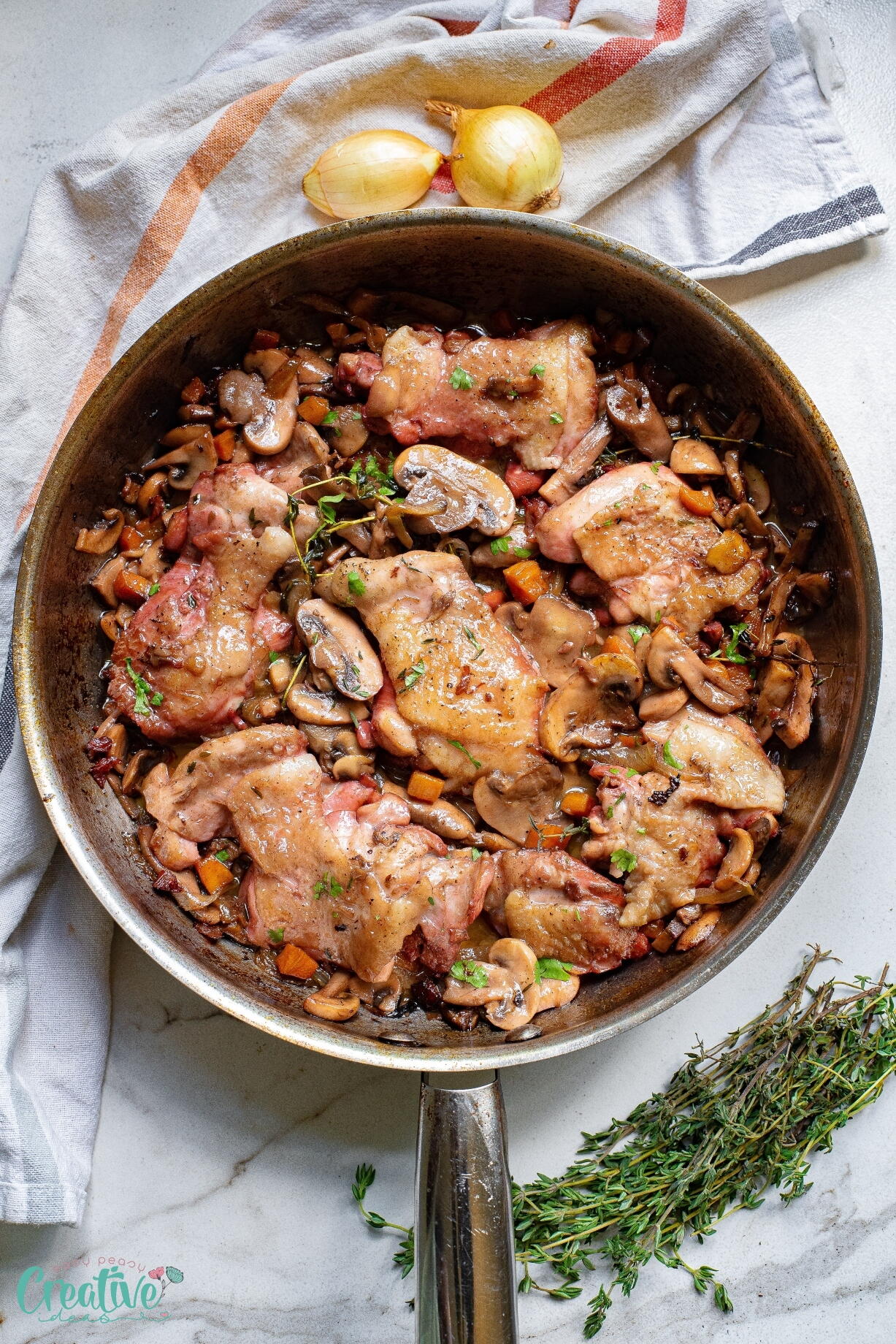 20 Minute Skillet Chicken Thighs | AllFreeCopycatRecipes.com