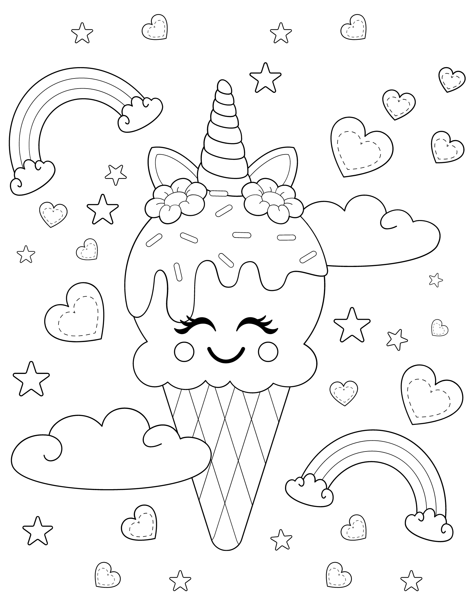 Free Printable Cute Kawaii Food Coloring Pages | AllFreeKidsCrafts.com