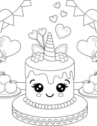 Free Printable Cute Kawaii Food Coloring Pages | DIYIdeaCenter.com