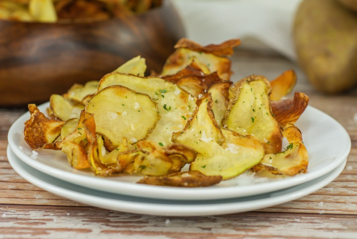 How To Make Air Fryer Potato Chips | FaveSouthernRecipes.com