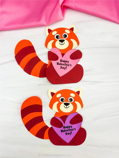 Red Panda Valentine Craft