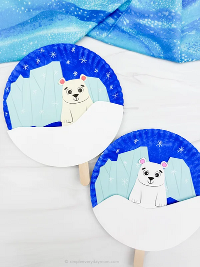 Moving Polar Bear Paper Plate Craft