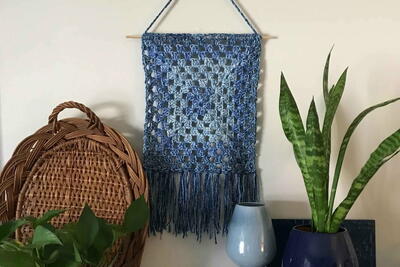 Simple Granny Square Wall Hanging