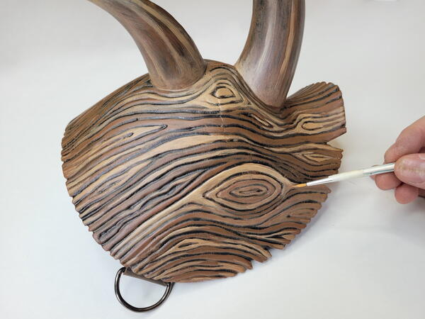 Deadly Horned Pauldrons With Wood Grain Texture | FaveCrafts.com