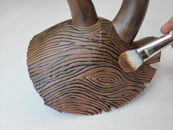 Deadly Horned Pauldrons With Wood Grain Texture | FaveCrafts.com