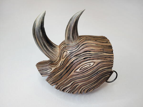 Deadly Horned Pauldrons With Wood Grain Texture | FaveCrafts.com