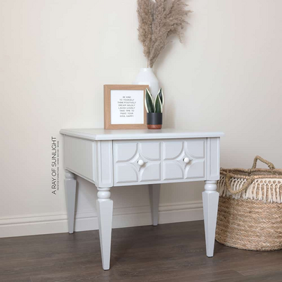 Charming Gray End Table