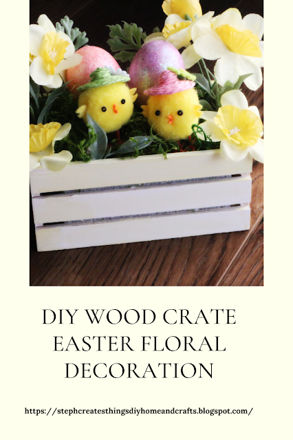 Diy Wood Crate Easter Floral Decoration