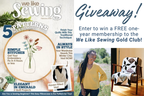 We Like Sewing Magazine Subscription Giveaway