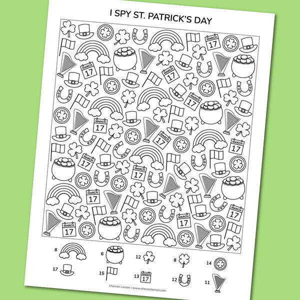 Printable I Spy St Patrick’s Day