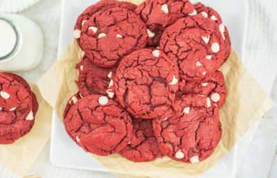 Red Velvet Cake Mix Cookies 