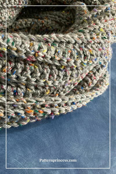 Chunky Tweed Infinity Scarf Beginner Crochet Pattern