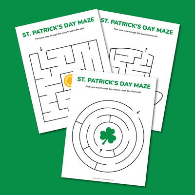 Printable St. Patrick’s Day Mazes