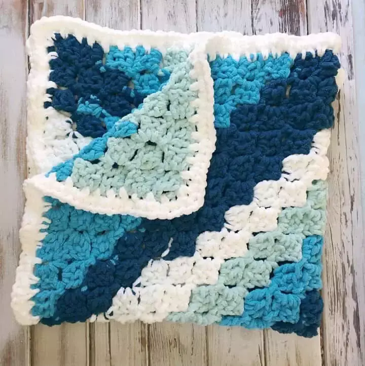 Easy C2c Striped Blanket | FaveCrafts.com