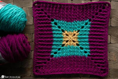 Butterfly Vibe 12-inch Afghan Square