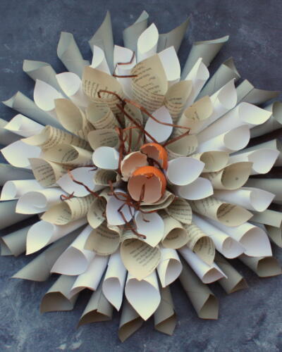 Paper Dahlia Wreath